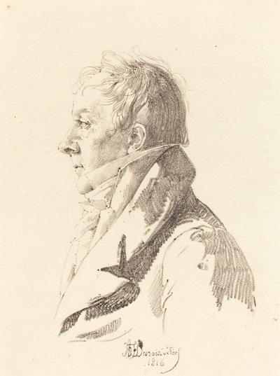 Portret van een Man door Honore Jean Dubois Duperray