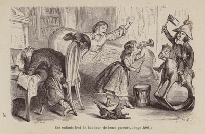 Illustratie voor Un Bon Petit Diable door Horace (after) Castelli
