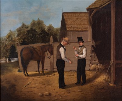Onderhandelen voor een paard, 1850-1855 door Horace Bundy