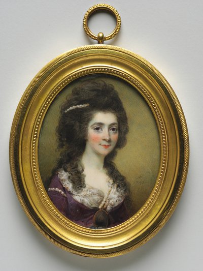 Portret van een vrouw, genaamd Mrs. Close, 1786 door Horace Hone
