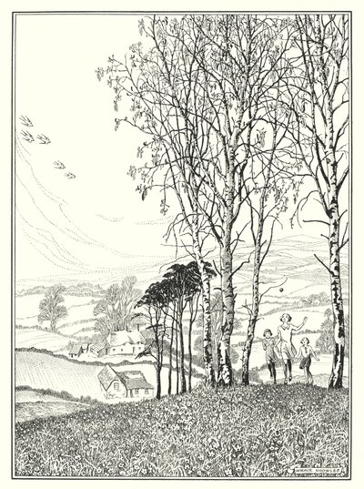April (litho) door Horace J. Knowles