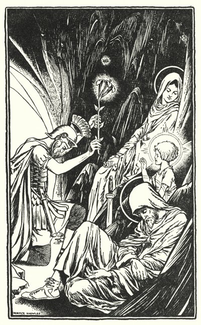 De kinderen van Bethlehem (litho) door Horace J. Knowles
