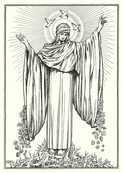 Illustratie voor De Bergrede (gravure) door Horace J. Knowles