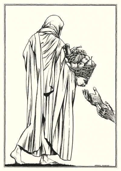 Illustratie voor De Bergrede (gravure) door Horace J. Knowles