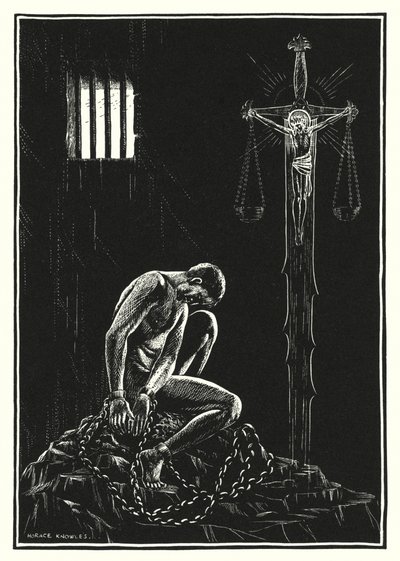 Illustratie voor De Bergrede (gravure) door Horace J. Knowles