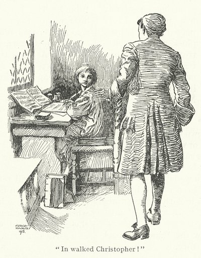 In wandeltocht Johann Christoph Bach (litho) door Horace J. Knowles