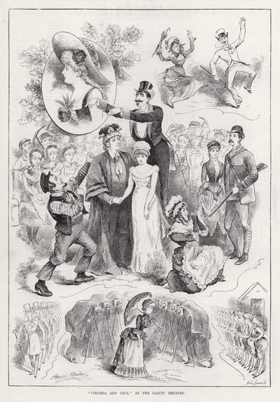 "Virginia en Paul" in het Gaiety Theatre door Horace Morehen