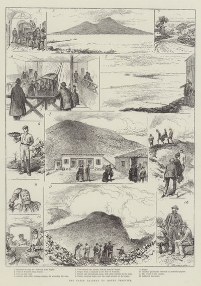 De kabelspoorweg op de Vesuvius door Horace Petherick