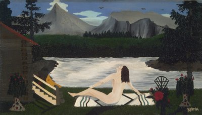 Dame van het meer, ca. 1936-39 door Horace Pippin