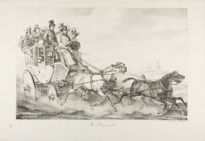 Een Postkoets door Emile Jean Horace Vernet