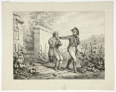 Arrestatie van een stroper door Emile Jean Horace Vernet