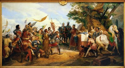 Slag bij Bouvines door Horace Vernet