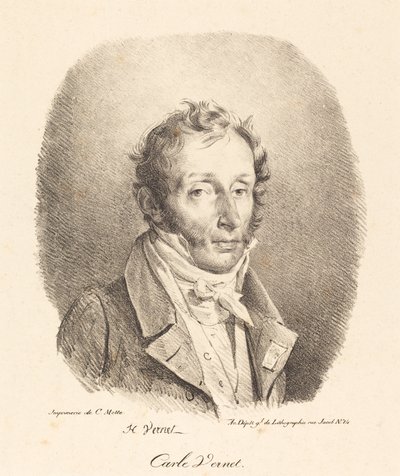 Buste van Carle Vernet door Emile Jean Horace Vernet
