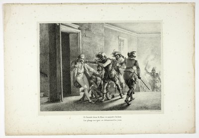 En al snel dit woedende monster in de zij... door Horace Vernet