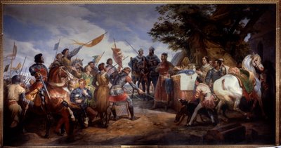 Frans-Engelse Oorlog: de Slag bij Bouvines op 27 juli 1214 door Emile Jean Horace Vernet