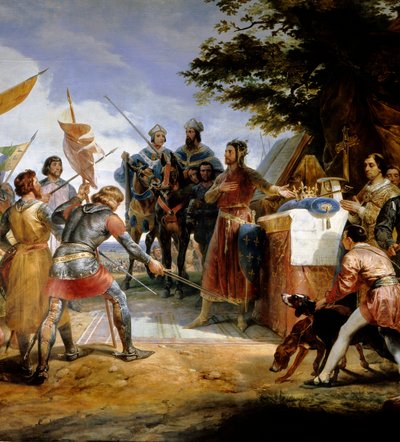 Frans-Engelse Oorlog: de Slag bij Bouvines op 27 juli 1214 door Emile Jean Horace Vernet
