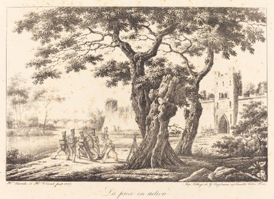 Het stuk in actie door Emile Jean Horace Vernet