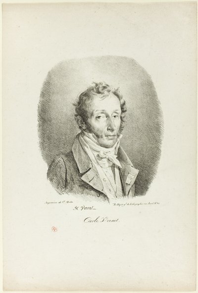 Portret van Carle Vernet door Emile Jean Horace Vernet