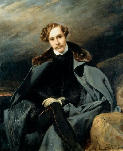 Portret van Prins Alexander Ivanovich Baryatinsky 1815-1879, 1837 door Emile Jean Horace Vernet