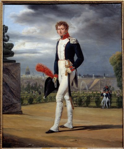 Portret van verzamelaar Philippe Lenoir (1785 - 1867) door Emile Jean Horace Vernet