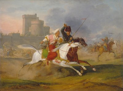 Turk en Kozak, 1809 door Emile Jean Horace Vernet