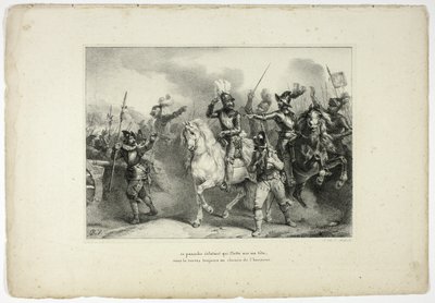 deze oogverblindende pluim die boven mijn hoofd zweefde... door Horace Vernet