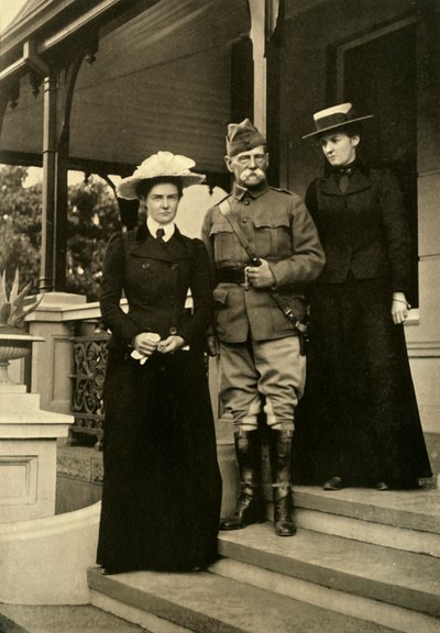 Lord Roberts en zijn dochters in Pretoria, 1900, 1901 door Horace Walter Nicholls