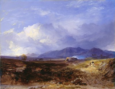 Een veedrijversweg in de westelijke Hooglanden door Horatio McCulloch