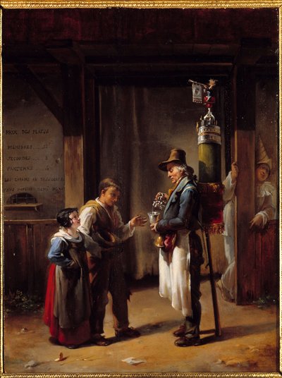 De Kokosnootverkoper. Schilderij door Hortense Lecot (1809-1868) door Hortense Lecot