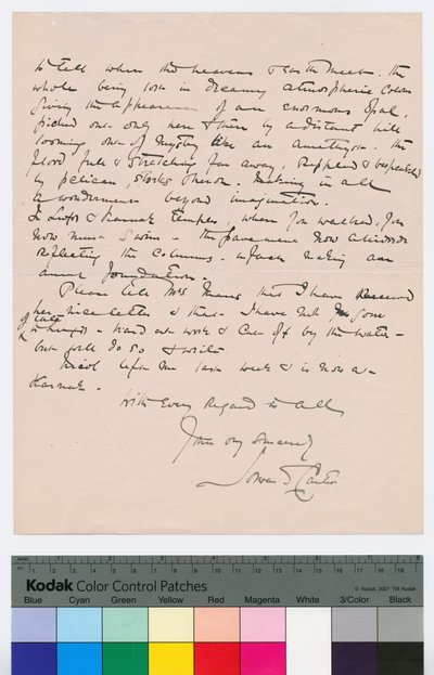 Pagina 2 van een brief van Howard Carter aan Kingsmill Marrs, 25 oktober 1908 door Howard Carter