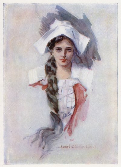 Illustratie voor Evangeline, A Tale of Arcadie, door Henry Wadsworth Longfellow door Howard Chandler (after) Christy