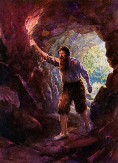Illustratie voor Robinson Crusoe door Howard Davie