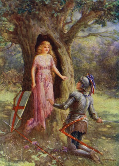St Denis van Frankrijk en Schone Eglantine door Howard Davie