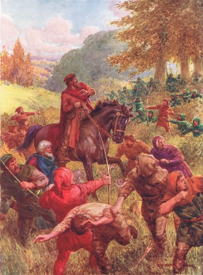 De redding van Sir Richard van de Lea, illustratie uit 
