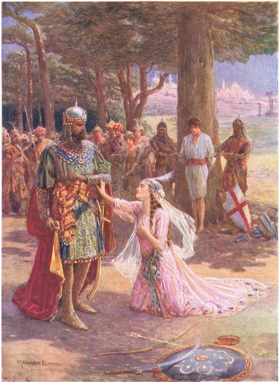 De prinses naderde haar vader, uit 