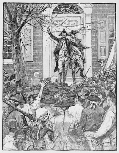 Alexander Hamilton Spreekt de Menigte Toe, illustratie uit 
