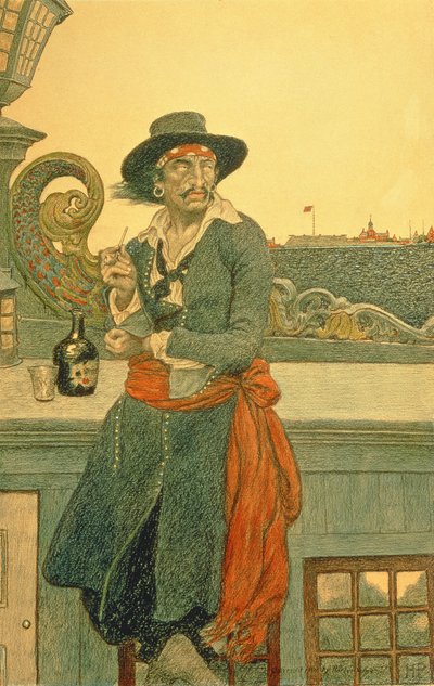 Kidd op het dek van de 