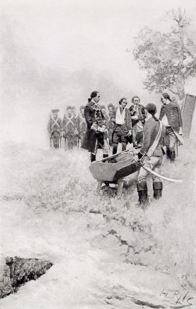 De begrafenis van Braddock, illustratie uit 