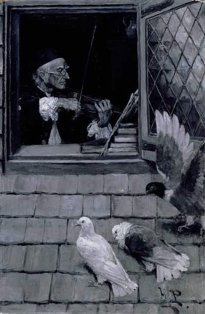 De oude viool, 1894 door Howard Pyle