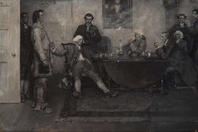 "Dit is Enoch Wade, heren," zei de Baronet door Howard Pyle
