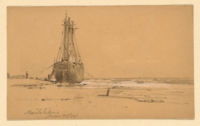 Aan de kust in Mantoloking door Howard Russell Butler