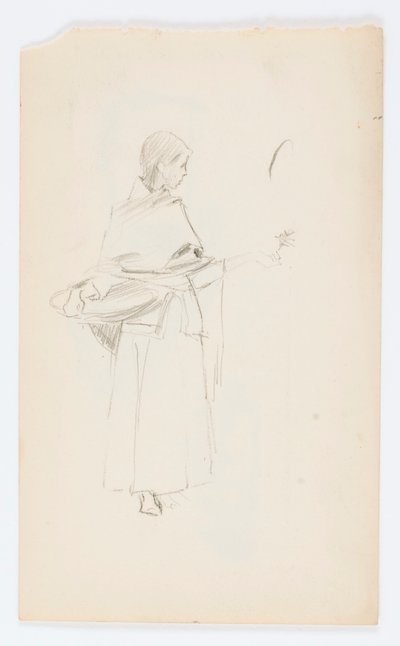 Zonder titel (Bloemenmeisje) door Howard Russell Butler