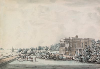 Tuinhuis van Lady Teignmouth aan de oevers van de Hooghly, Calcutta, na 1797 door Hubert Cornish