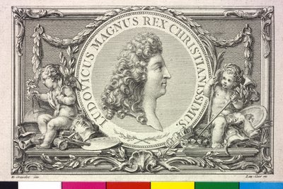 Koning van Frankrijk Lodewijk XIV door Hubert Francois Gravelot