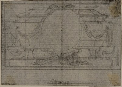 Studie voor En Tête Vignette in Tacitus "Tiberius, of De zes eerste boeken van de Annalen", Boek IV door Hubert Francois Gravelot