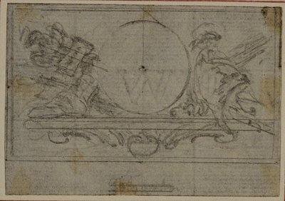 Studie voor En Tête Vignette in Tacitus "Tiberius, of De zes eerste boeken van de Annalen", Boek VI door Hubert Francois Gravelot