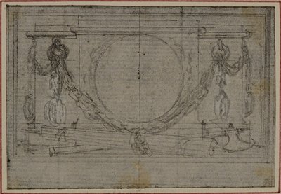 Studie voor En Tête Vignette in Tacitus "Tiberius, of De zes eerste boeken van de Annalen", Boek II door Hubert Francois Gravelot