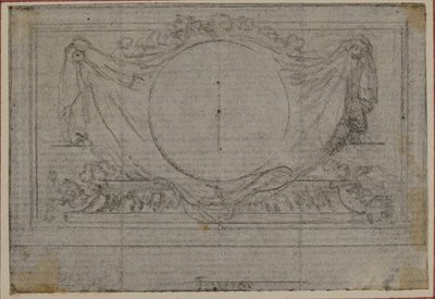 Studie voor En Tête Vignette in Tacitus "Tiberius, of De zes eerste boeken van de Annalen", Boek V door Hubert Francois Gravelot