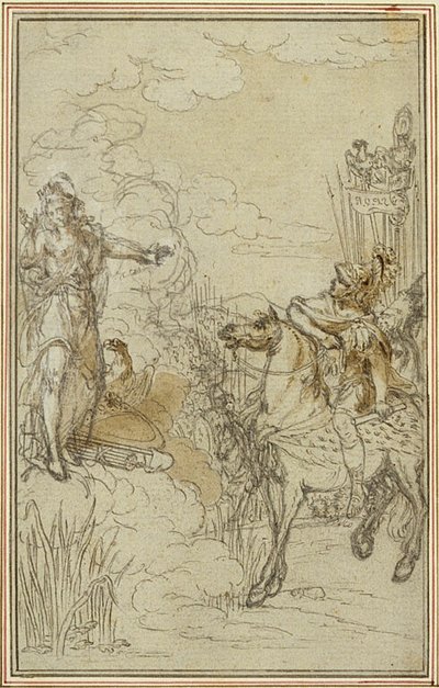 Studie voor Lucains "La Pharsale", Canto I door Hubert Francois Gravelot
