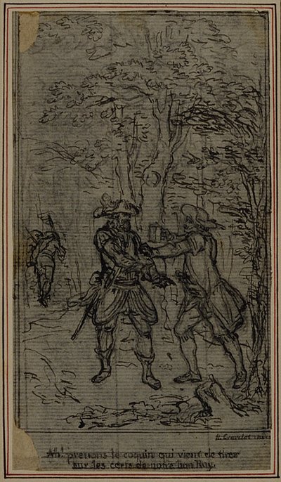 Studie voor vignet-frontispiece van Colle